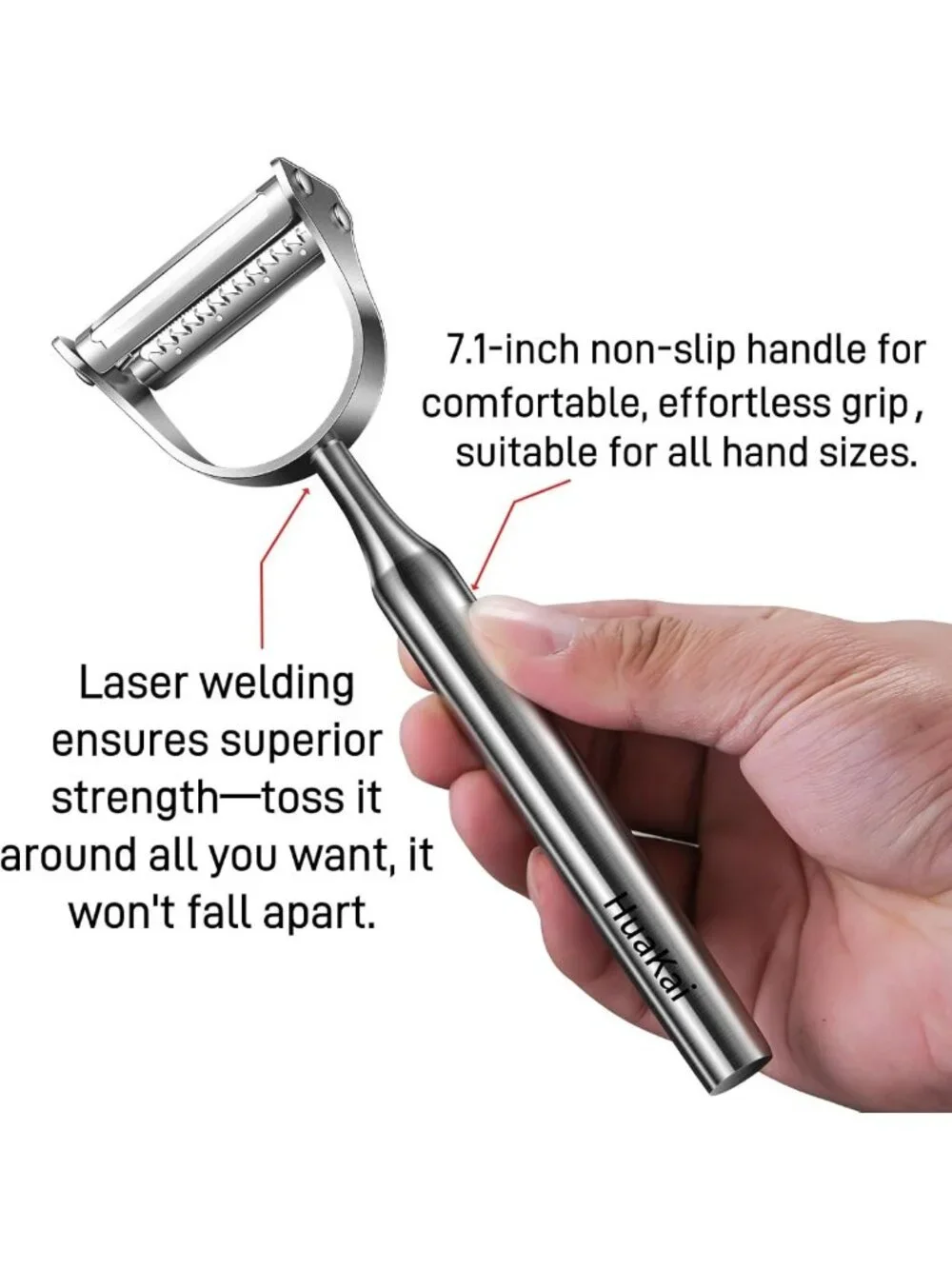 2-in-1 Stainless Steel Julienne Vegetable Peeler | Multi-Functional Kitchen Tool